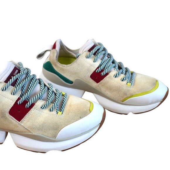 Rag & Bone Womens‎ Manston Runner Chunky Sole Sneakers Beige/Multi Color Suede & - Picture 6 of 13